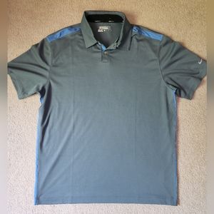 Size XL Nike Golf gray/blue polo, Dri-Fit
